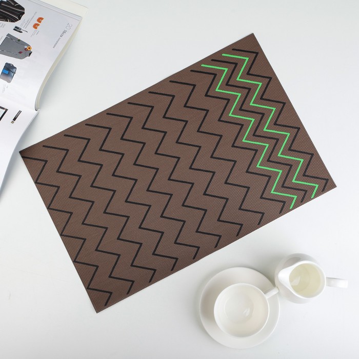 Салфетка кухонная "Изломы" 45х30 см, цвет коричневый