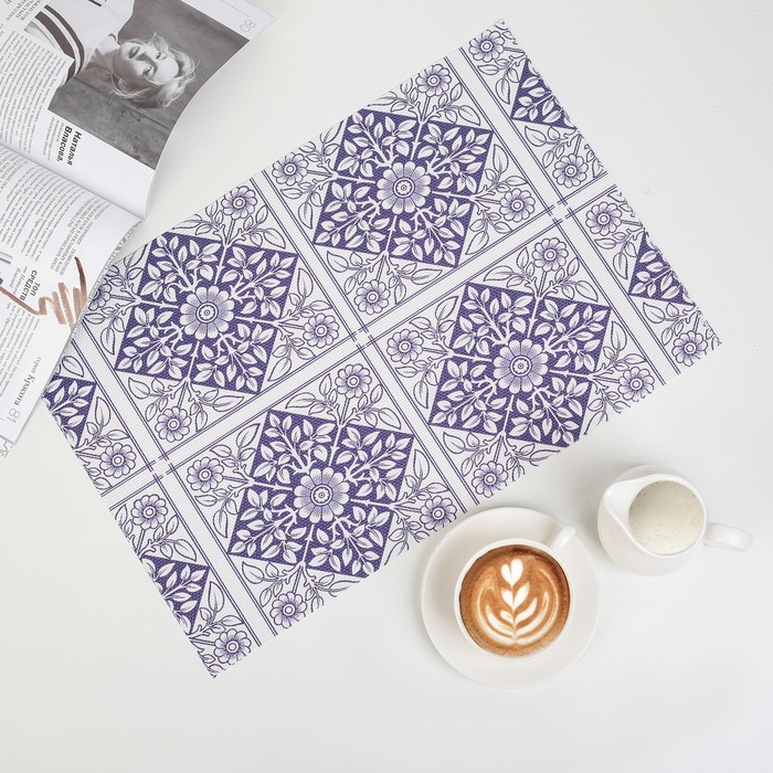 Салфетка кухонная "Узорные ромбы" 45х30 см