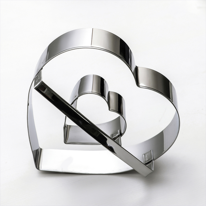 Форма для вырезания двойная 15х5,5 "Сердце"