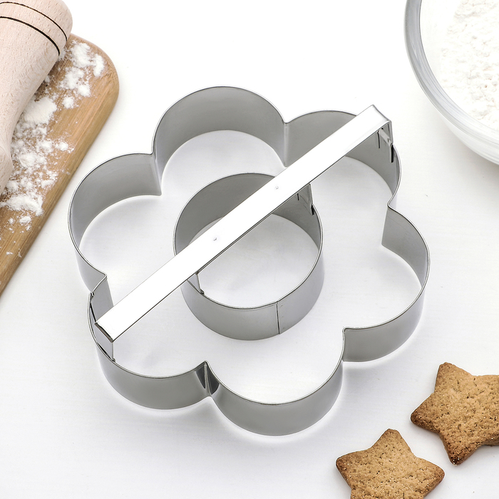 Форма для вырезания двойная 14,5х5,5 "Цветок"