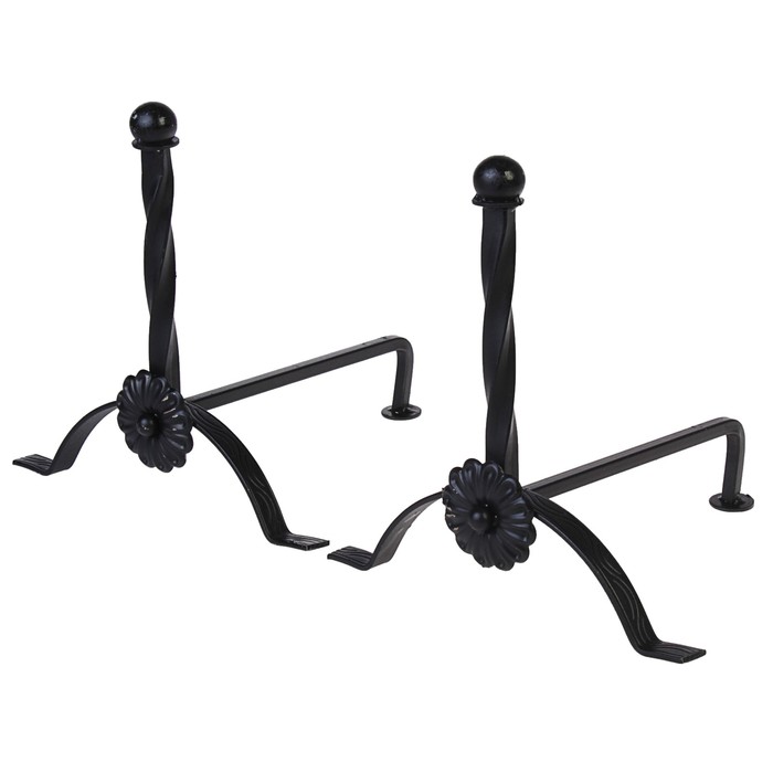 Кованый колосник для дров "Цветы" , 38х49х37см