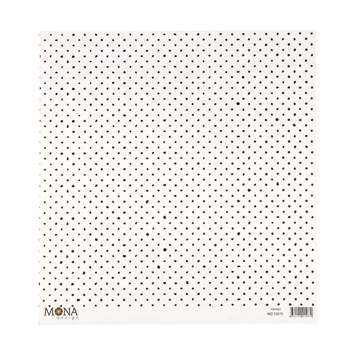 Бумага для скрапбукинга "Небрежный горох" 30,5х30,5 см плотность 190гр/м2