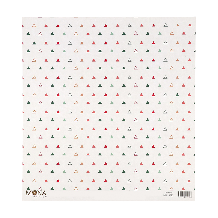 Бумага для скрапбукинга "Цветочная геометрия" 30,5х30,5 см плотность 190гр/м2