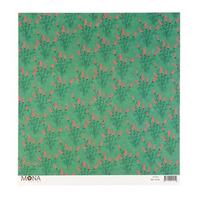 

Бумага для скрапбукинга "Кустистая клумба" 30,5х30,5 см плотность 190гр/м2