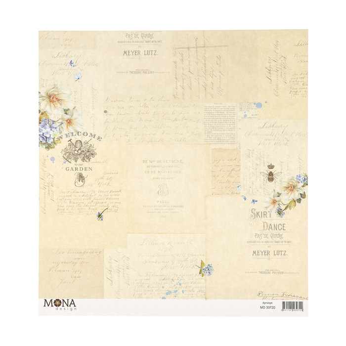 Бумага для скрапбукинга "Летнее утро" 30,5х30,5 см плотность 190гр/м2