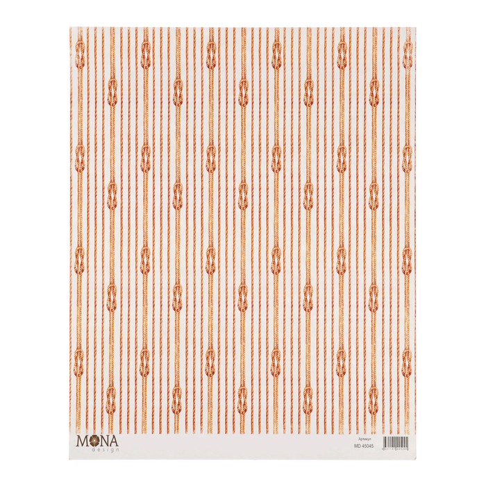 Бумага для скрапбукинга "Морской узел" 30,5х30,5 см плотность 190гр/м2