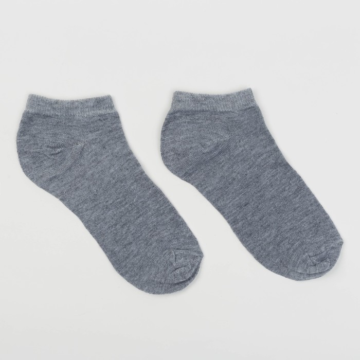 Носки мужские укороченные, цвет серый, размер 27-29 (размер обуви 42-45)