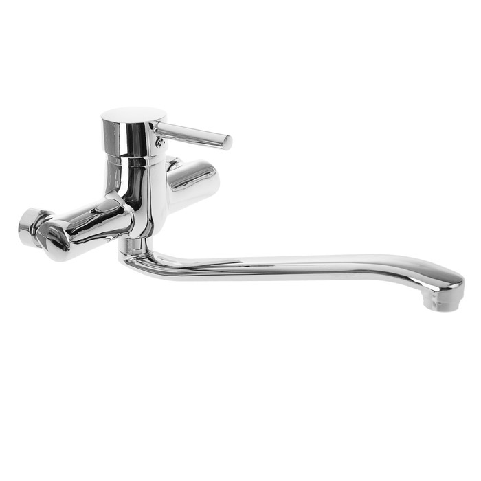 Смеситель для кухни "Элис", однорычажный, настенный, латунь, хром