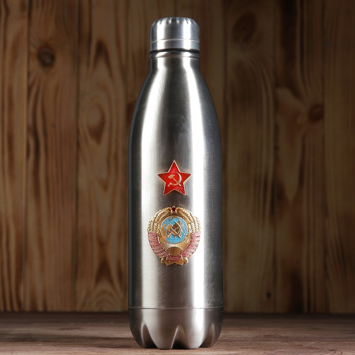 Термос 750 мл, бутылка, с узким горлом "Звезда"