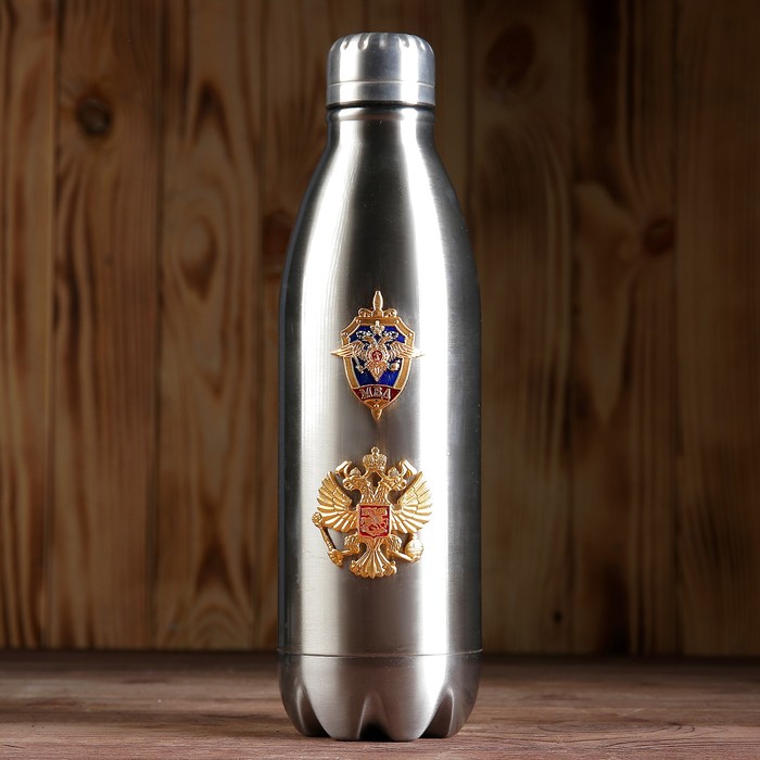 Термос "МВД", 750 мл, бутылка, с узким горлом