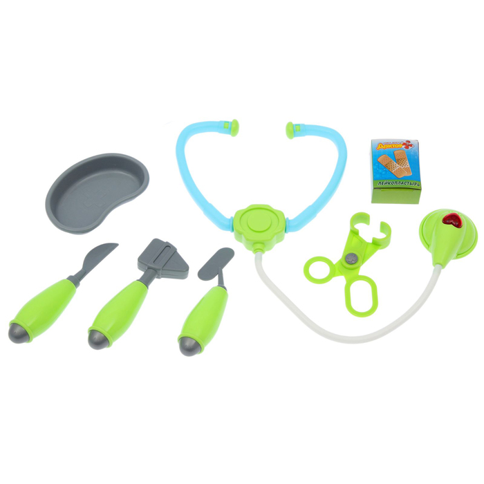 Набор доктора "Супер доктор-1", 7 предметов, свет, звук в пакете