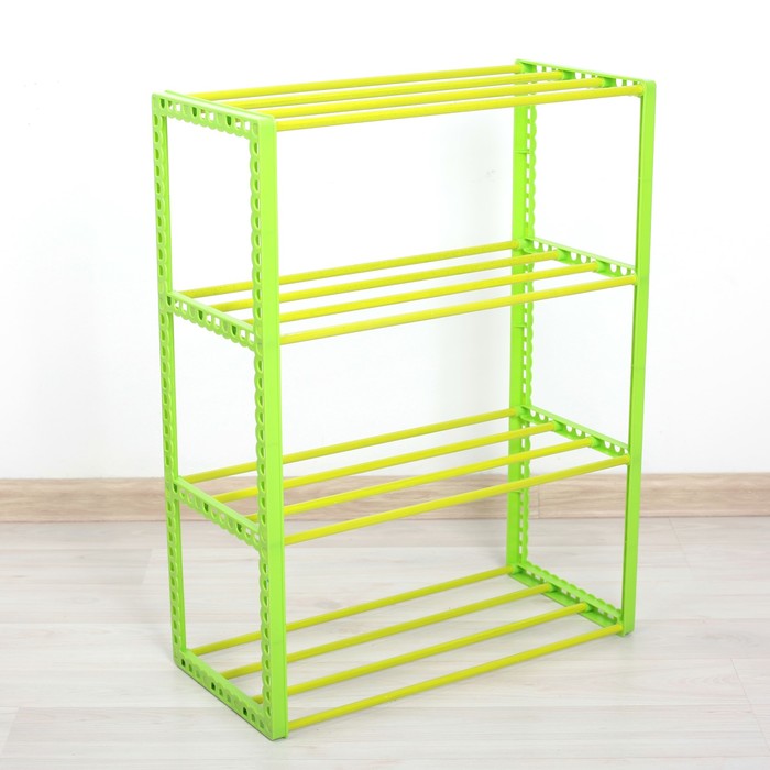 Полка для обуви 4 яруса, 41х19х54,5 см, зеленый