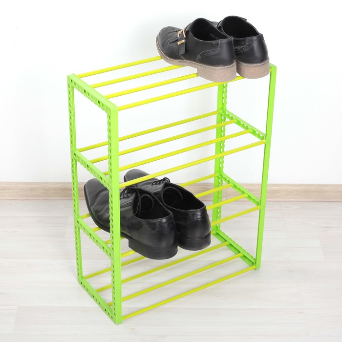Полка для обуви 4 яруса, 41х19х54,5 см, зеленый