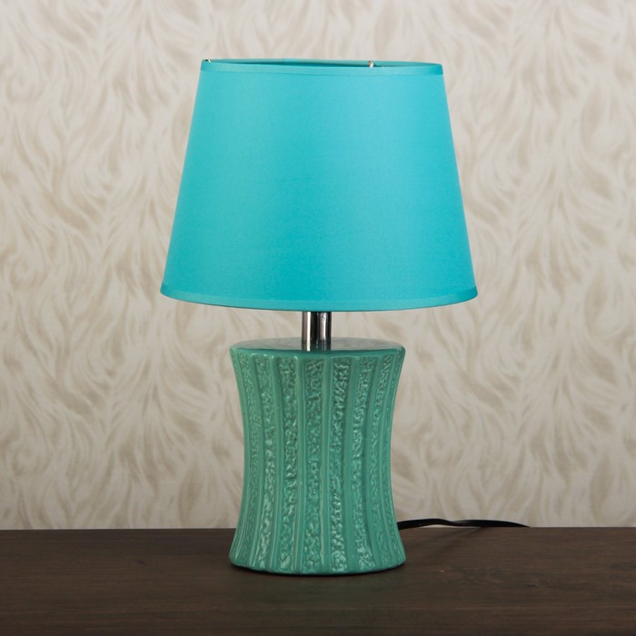 Лампа настольная "Сахара" бирюзовая Е14 25W 220В 32х20х20 см