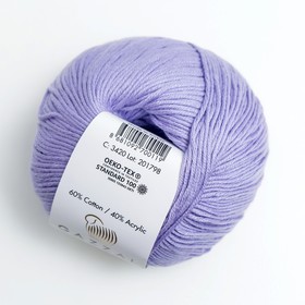 

Пряжа "Baby Cotton" 60% хлопок, 40% полиакрил 165м/50гр (3420 сиреневый)