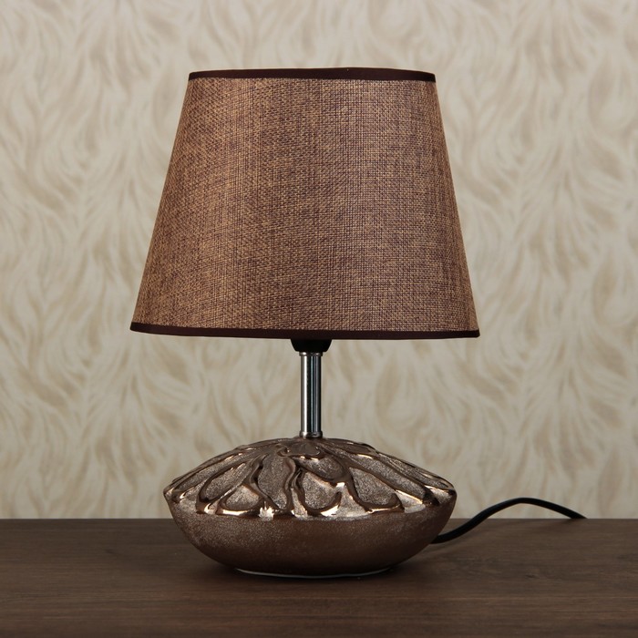 Лампа настольная "Листья" бронза Е14 25W 220В 29х20х20 см