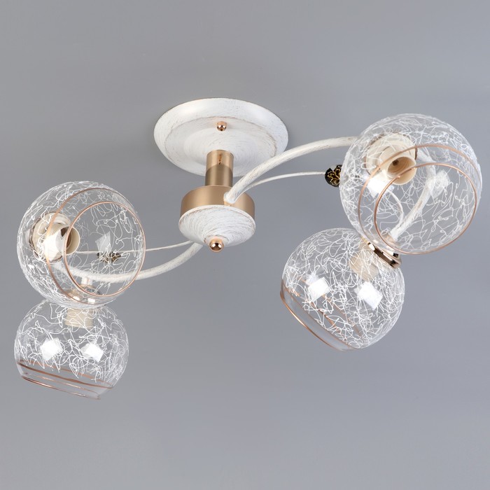 Люстра "Франческа" 4x60Вт E27 Белый-золото