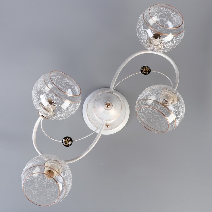 Люстра "Франческа" 4x60Вт E27 Белый-золото