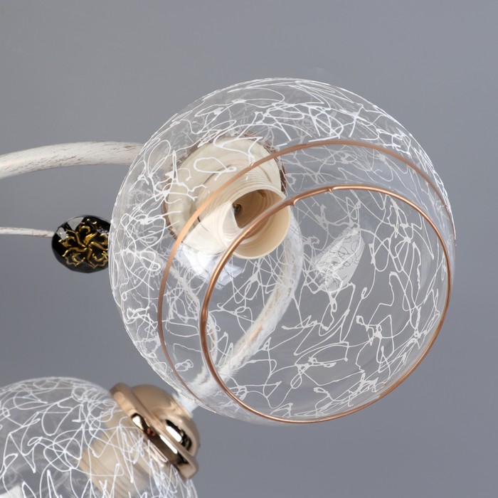 Люстра "Франческа" 4x60Вт E27 Белый-золото