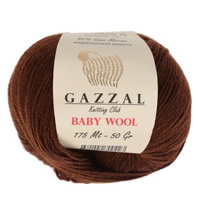 

Пряжа "Baby Wool" 20% кашемир, 40% меринос. шерсть, 40% акрил 175м/50гр (807 шоколад)