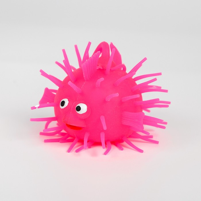 Ёжка резиновый "Рыбка" световой на резинке, цвета МИКС