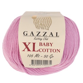 

Пряжа "Baby Cotton XL" 50% хлопок, 50% полиакрил 105м/50гр (3422 розовый)