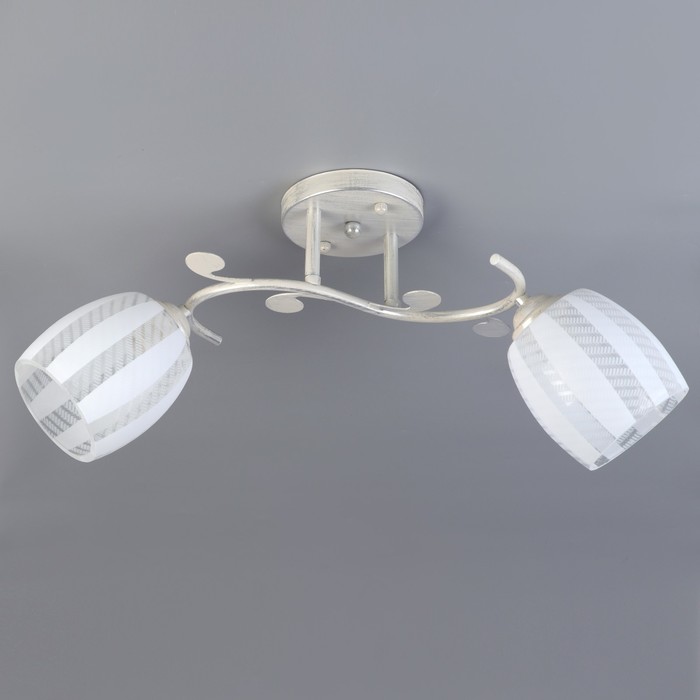 Люстра "Элиза" 2x40Вт E27 Белый-серебро