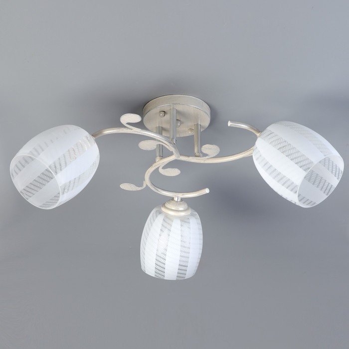 Люстра "Элиза" 3x40Вт E27 Белый-серебро