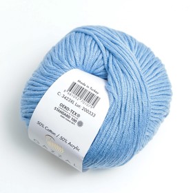 

Пряжа "Baby Cotton XL" 50% хлопок, 50% полиакрил 105м/50гр (3423 голубой)