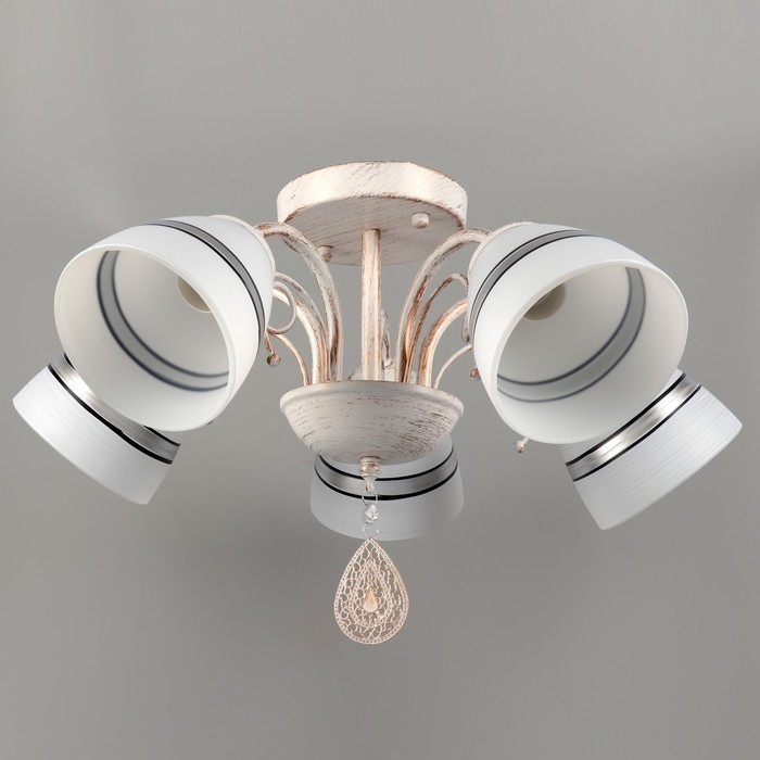 Люстра "Виолет" 5x40Вт E27 Белый-золото