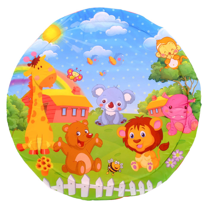 Развивающий коврик с дугами «Задний двор», 5 игрушек