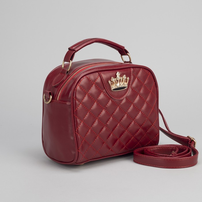 Сумка женская, отдел на молнии, наружный карман, цвет красный