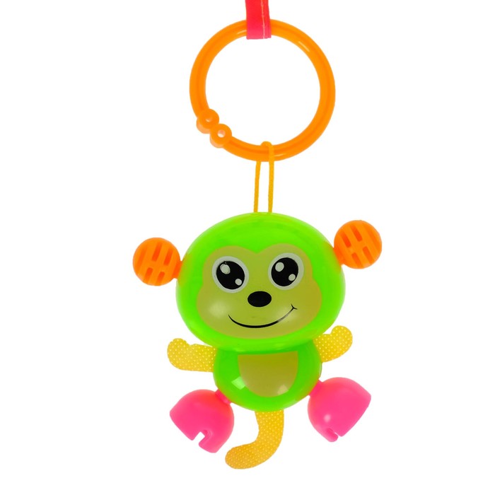 Развивающий коврик с дугами «Лужайка», 5 погремушек