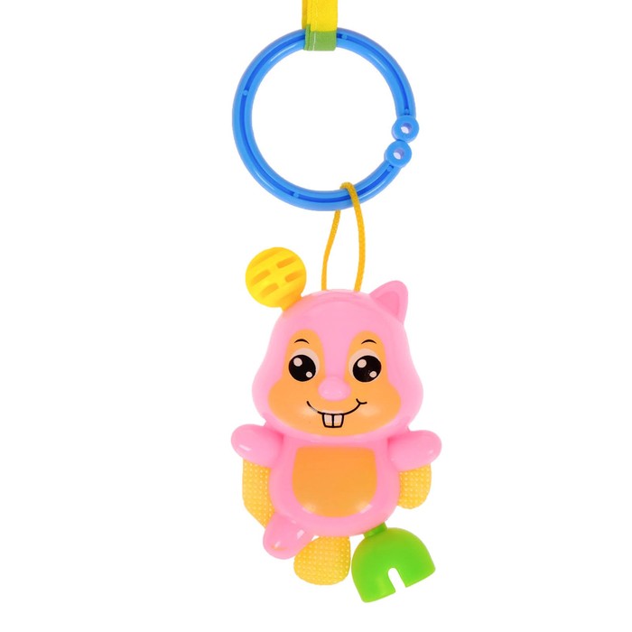 Развивающий коврик с дугами «Лужайка», 5 погремушек