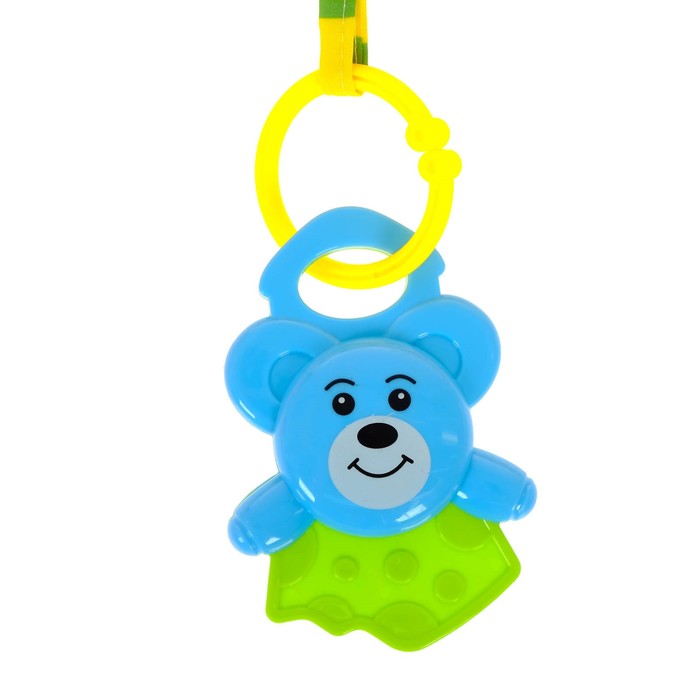 Развивающий коврик с дугами «Машина», 5 погремушек