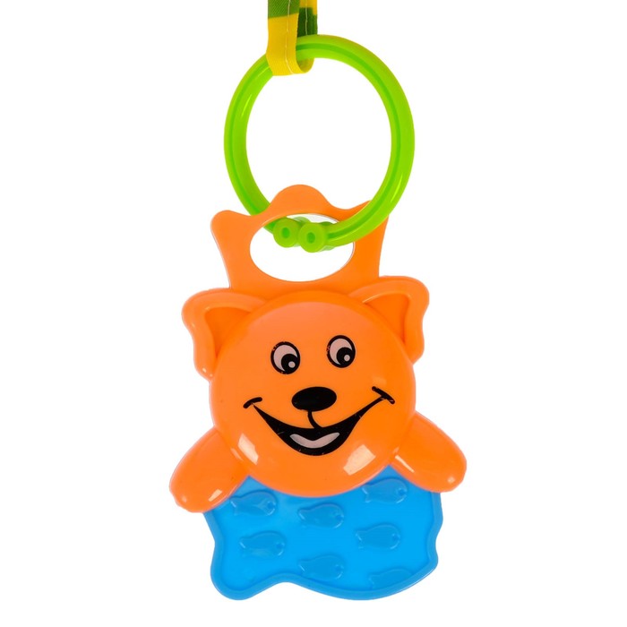 Развивающий коврик с дугами «Машина», 5 погремушек