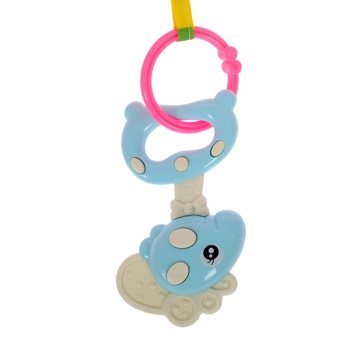 Развивающий коврик с дугами «Машина», 5 погремушек