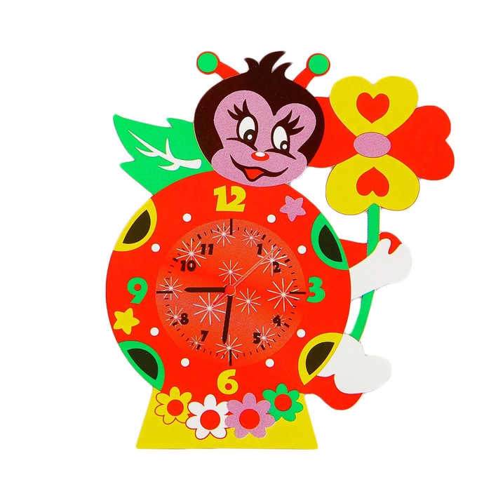 Набор для творчества "Создай интерьерные часы - божья коровка", часовой механизм