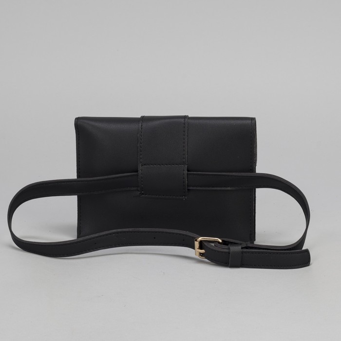 Сумка на пояс L-660, 19*1*14, 2 отдела на магните, дл ремень, черный