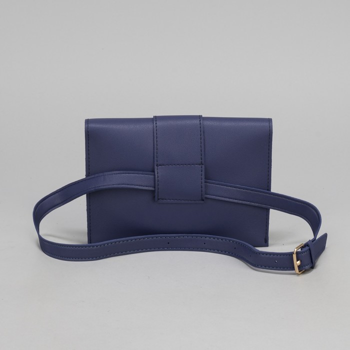 Сумка на пояс L-660, 19*1*14, 2 отдела на магните, дл ремень, синий