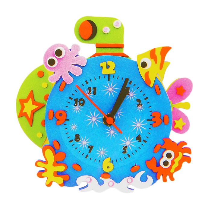 Набор для творчества "Создай интерьерные часы - морские обитатели", часовой механизм