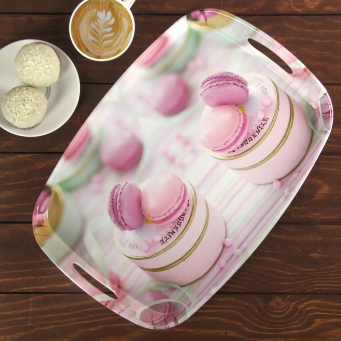 Поднос 41х28,5х5,5 см "Десерт", цвета МИКС