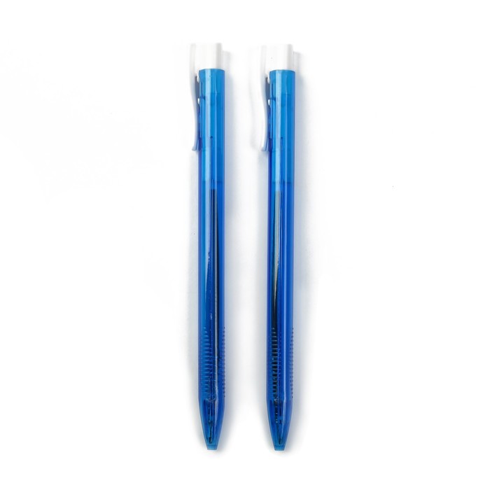 Ручка шариковая 1,0мм стержень синий корпус треугольный тонированный синий