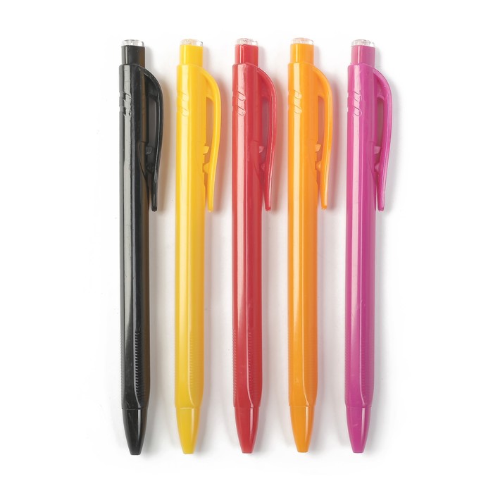 Ручка шариковая 0,5мм стержень синий корпус треугольный интенсив МИКС