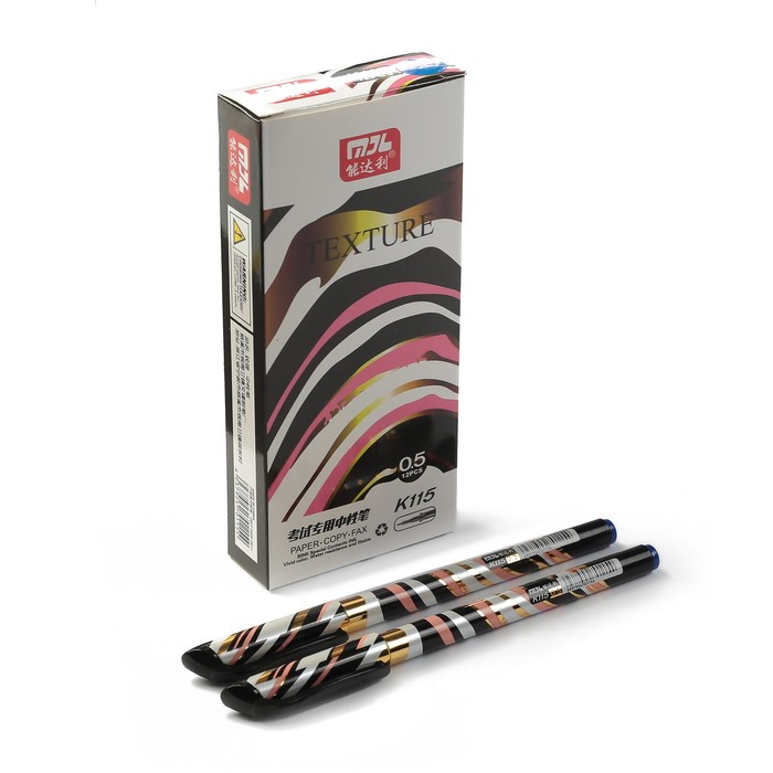 Ручка гелевая 0,5мм синяя корпус Стиль игольчатый пишущий узел