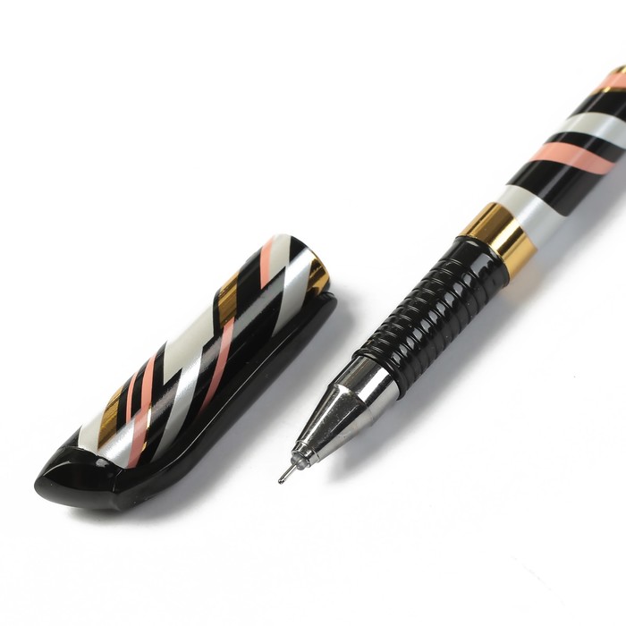 Ручка гелевая 0,5мм синяя корпус Стиль игольчатый пишущий узел