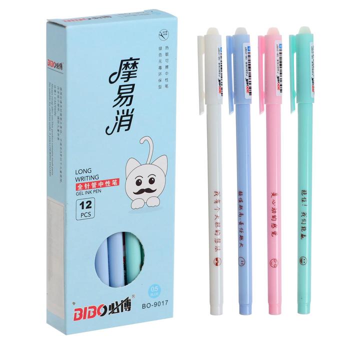 Ручка гелевая ПИШИ-СТИРАЙ 0,35мм стержень синий корпус с рисунком МИКС