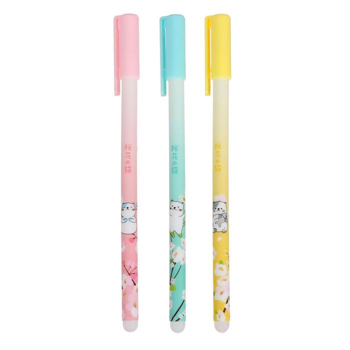 Ручка гелевая ПИШИ-СТИРАЙ 0,35мм стержень синий корпус с рисунком МИКС