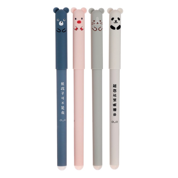 Ручка гелевая ПИШИ-СТИРАЙ 0,35мм стержень синий корпус с рисунком МИКС