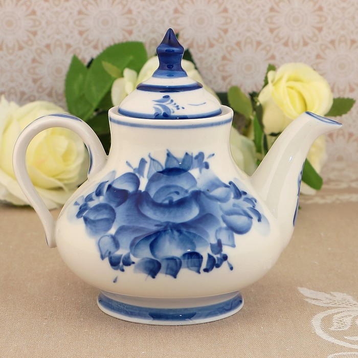 Чайник "Малый", гжель, фарфор, 2с